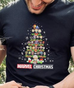 Marvel Studios Chibi Character Xmas Tree Merry Christmas Marvel Shirt