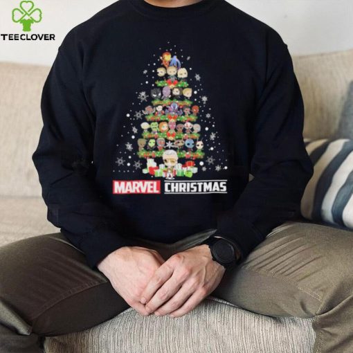 Marvel Studios Chibi Character Xmas Tree Merry Christmas Marvel Shirt