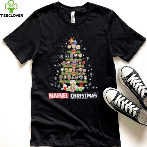 Marvel Studios Chibi Character Xmas Tree Merry Christmas Marvel Shirt