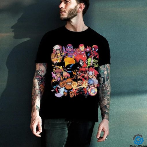 Marvel Studios Chibi Characters X Deadpool Wolverine Shirt