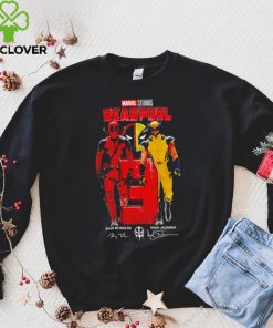 Marvel Studios Deadpool 3 Ryan Reynolds and Hugh Jackman signatures logo shirt