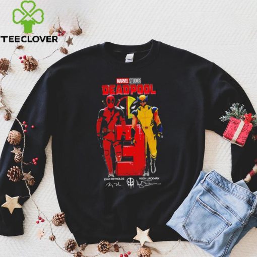 Marvel Studios Deadpool 3 Ryan Reynolds and Hugh Jackman signatures logo hoodie, sweater, longsleeve, shirt v-neck, t-shirt