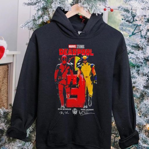 Marvel Studios Deadpool 3 Ryan Reynolds and Hugh Jackman signatures logo hoodie, sweater, longsleeve, shirt v-neck, t-shirt