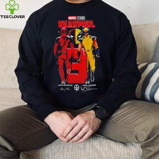 Marvel Studios Deadpool 3 Ryan Reynolds and Hugh Jackman signatures logo hoodie, sweater, longsleeve, shirt v-neck, t-shirt