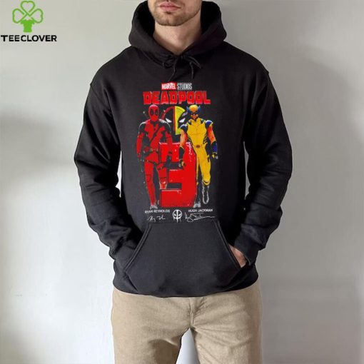 Marvel Studios Deadpool 3 Ryan Reynolds and Hugh Jackman signatures logo hoodie, sweater, longsleeve, shirt v-neck, t-shirt