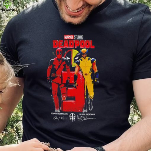 Marvel Studios Deadpool 3 Ryan Reynolds and Hugh Jackman signatures logo hoodie, sweater, longsleeve, shirt v-neck, t-shirt