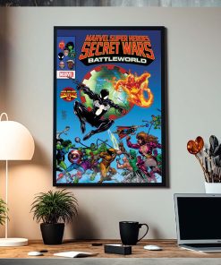 Marvel Super Heroes Secret Wars Battleworld Issue 1 Comic Cover Home Decor Poster Canvas