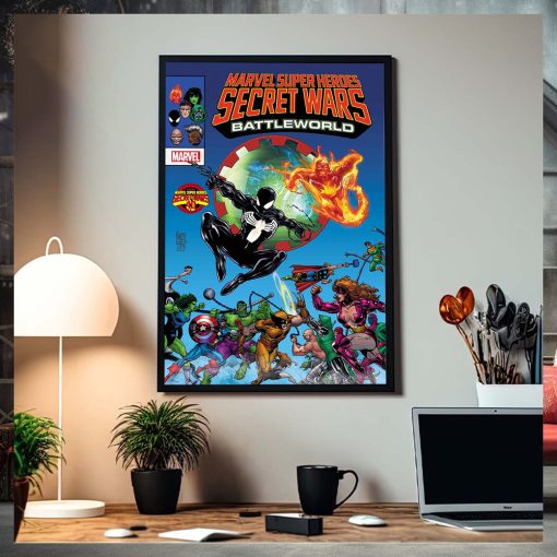 Marvel Super Heroes Secret Wars Battleworld Issue 1 Comic Cover Home Decor Poster Canvas