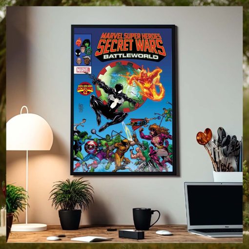 Marvel Super Heroes Secret Wars Battleworld Issue 1 Comic Cover Home Decor Poster Canvas