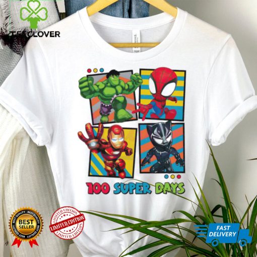 Marvel characters 100 super days shirt