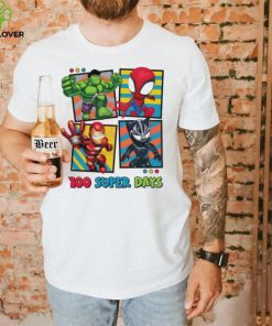 Marvel characters 100 super days shirt