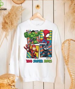 Marvel characters 100 super days hoodie, sweater, longsleeve, shirt v-neck, t-shirt