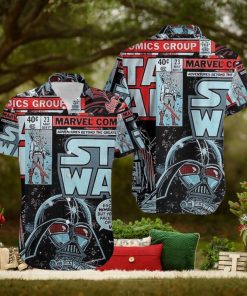 Marvelous Mix Marvel Comic Group Star Wars Slim Fit Hawaiian Chic