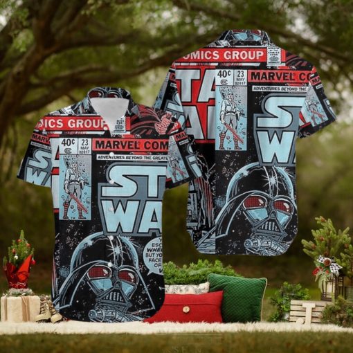 Marvelous Mix Marvel Comic Group Star Wars Slim Fit Hawaiian Chic