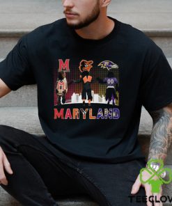 Maryland Sports Teams Mascots Maryland Terrapins, Baltimore Orioles And Baltimore Ravens Champions Shirt
