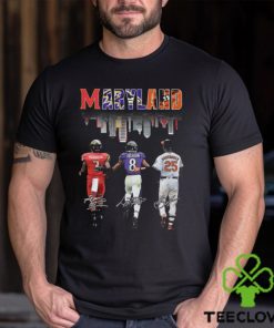 Maryland Sports Teams Mascots Maryland Terrapins, Baltimore Orioles And Baltimore Ravens Champions T Shirt