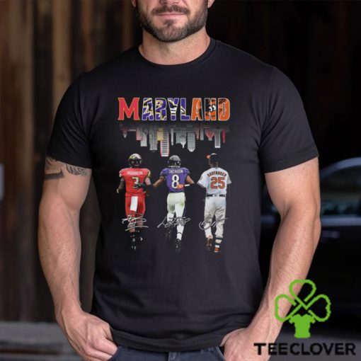 Maryland Sports Teams Mascots Maryland Terrapins, Baltimore Orioles And Baltimore Ravens Champions T Shirt