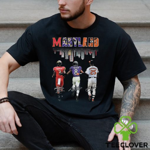 Maryland Sports Teams Mascots Maryland Terrapins, Baltimore Orioles And Baltimore Ravens Champions T Shirt