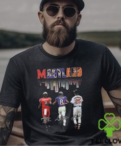 Maryland Sports Teams Mascots Maryland Terrapins, Baltimore Orioles And Baltimore Ravens Champions T Shirt