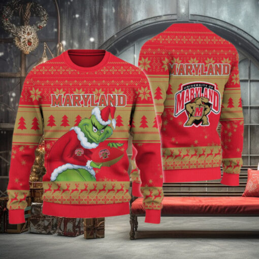 Maryland Terrapins Grinch Ugly Christmas Sweater