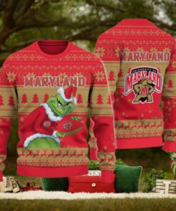 Maryland Terrapins Grinch Ugly Christmas Sweater