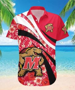 Maryland Terrapins NCAA Hibiscus Flower Pattern Aloha Hawaiian Shirt