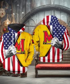 Maryland Terrapins NCAA US Flag 3D Printed Hoodie