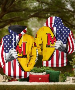 Maryland Terrapins NCAA US Flag 3D Printed Hoodie