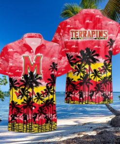 Maryland Terrapins Palms Tree Hawaiian Shirt