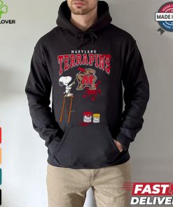 Maryland Terrapins Snoopy Painting Shirt