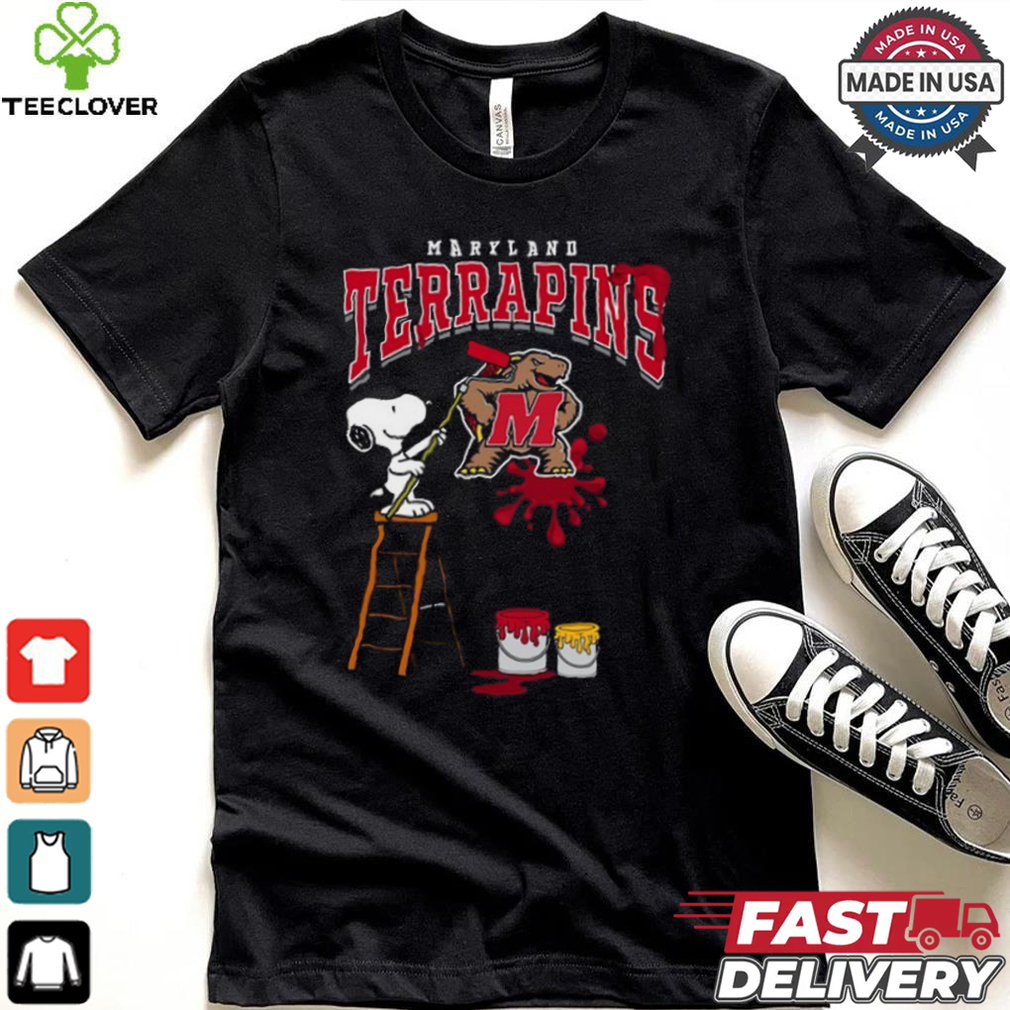 Maryland Terrapins Snoopy Painting Shirt Maryland Terrapins Snoopy Painting Shirt