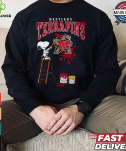 Maryland Terrapins Snoopy Painting Shirt