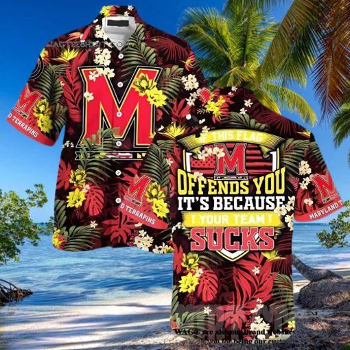 Maryland Terrapins Stress Blessed Obsessed Summer Beach Hawaiian Shirt