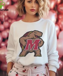 Maryland Terrapins White Gameday Oversized Logo Performance T Shirt