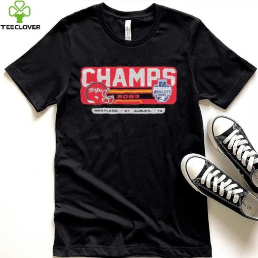 Maryland Terrapins Win Auburn Tigers 2023 Transperfect Music City Bowl Champions Score 31 13 Shirt