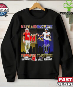 Maryland Terrapins on Saturdays x Baltimore Ravens on Sundays skyline shirt
