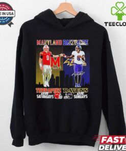 Maryland Terrapins on Saturdays x Baltimore Ravens on Sundays skyline shirt