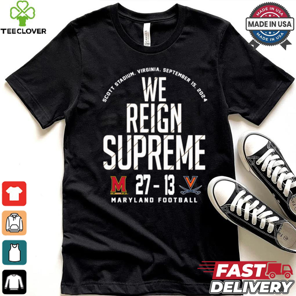Maryland Terrapins vs Virginia Cavaliers football 2024 Final Score 27 13 Shirt Maryland Terrapins vs Virginia Cavaliers football 2024 Final Score 27 13 Shirt