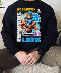 Mascot 2023 NFC Champion Super Bowl LVIII Detroit Lions shirt