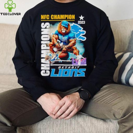 Mascot 2023 NFC Champion Super Bowl LVIII Detroit Lions shirt