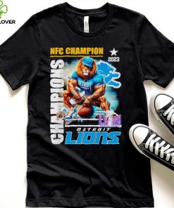 Mascot 2023 NFC Champion Super Bowl LVIII Detroit Lions shirt
