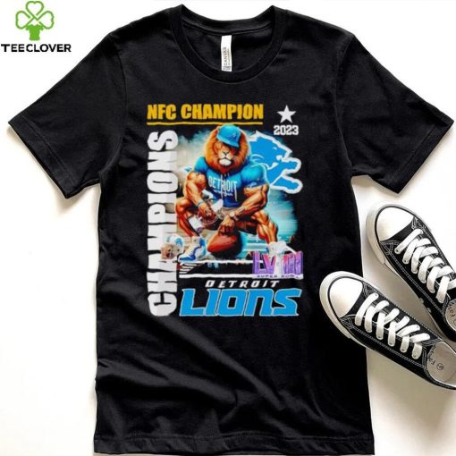 Mascot 2023 NFC Champion Super Bowl LVIII Detroit Lions shirt