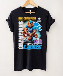 Mascot 2023 NFC Champion Super Bowl LVIII Detroit Lions shirt