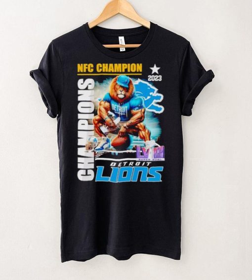 Mascot 2023 NFC Champion Super Bowl LVIII Detroit Lions shirt