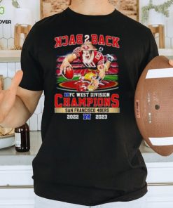 Mascot Back 2 Back NFC West Division Champions San Francisco 49ers 2022 2023 T Shirt