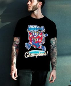 Mascot Florida Panthers raising cup Champions 2024 shirt
