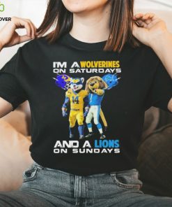 Mascot I’m A Wolverines On Saturdays And A Lions On Sundays Shirt