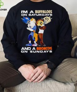 Mascot I’m a Buffaloes on Saturdays and a Broncos on Sundays hoodie, sweater, longsleeve, shirt v-neck, t-shirt