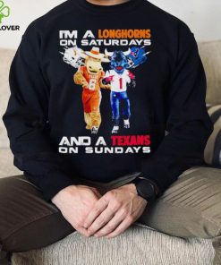 Mascot I’m a Longhorns on Saturdays and a Texans on Sundays hoodie, sweater, longsleeve, shirt v-neck, t-shirt