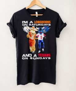 Mascot I’m a Longhorns on Saturdays and a Texans on Sundays hoodie, sweater, longsleeve, shirt v-neck, t-shirt